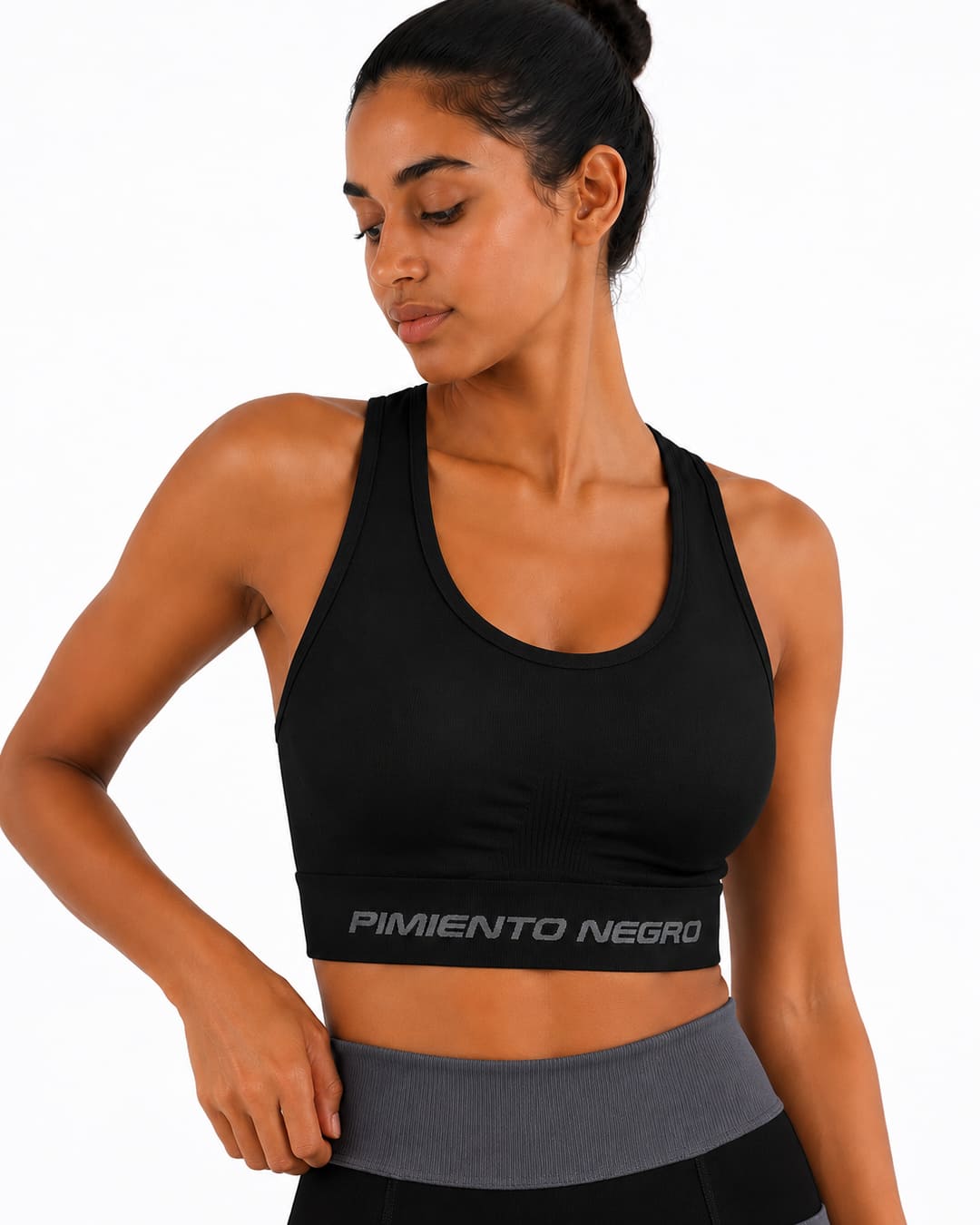 Pimiento Negro - Saturno sports top women - Zwart