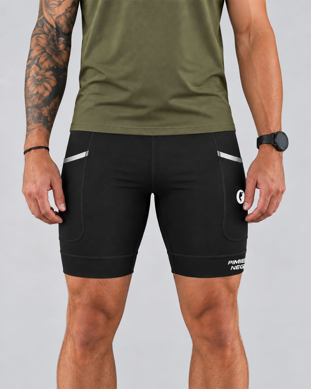 Pimiento Negro - Neptuno compression shorts men - Zwart