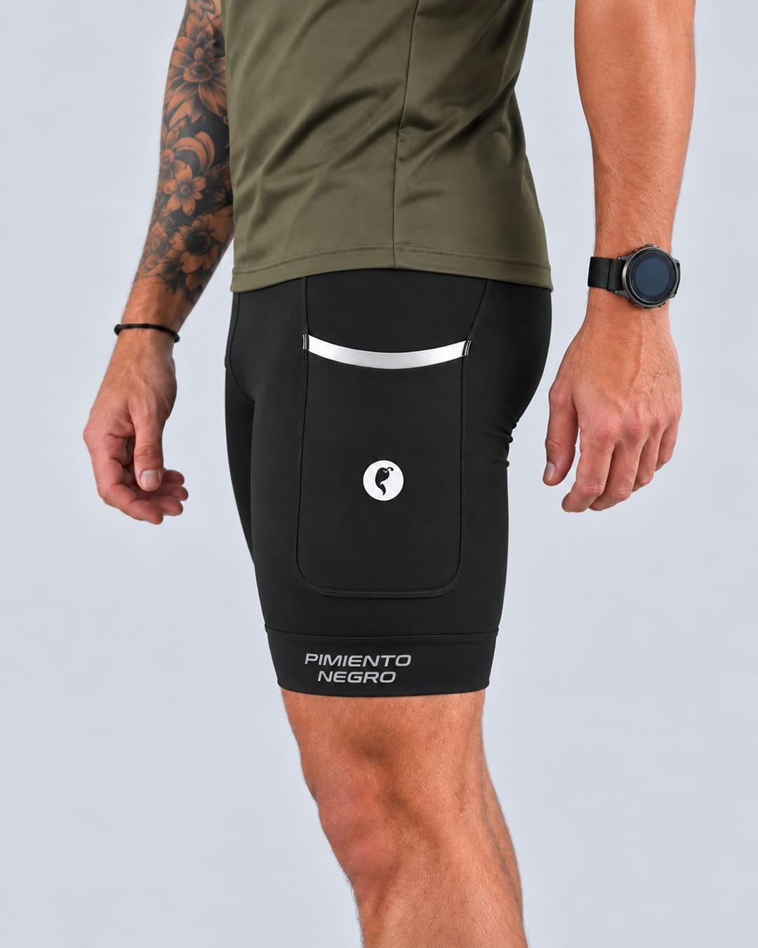 Pimiento Negro - Neptuno compression shorts men - Zwart