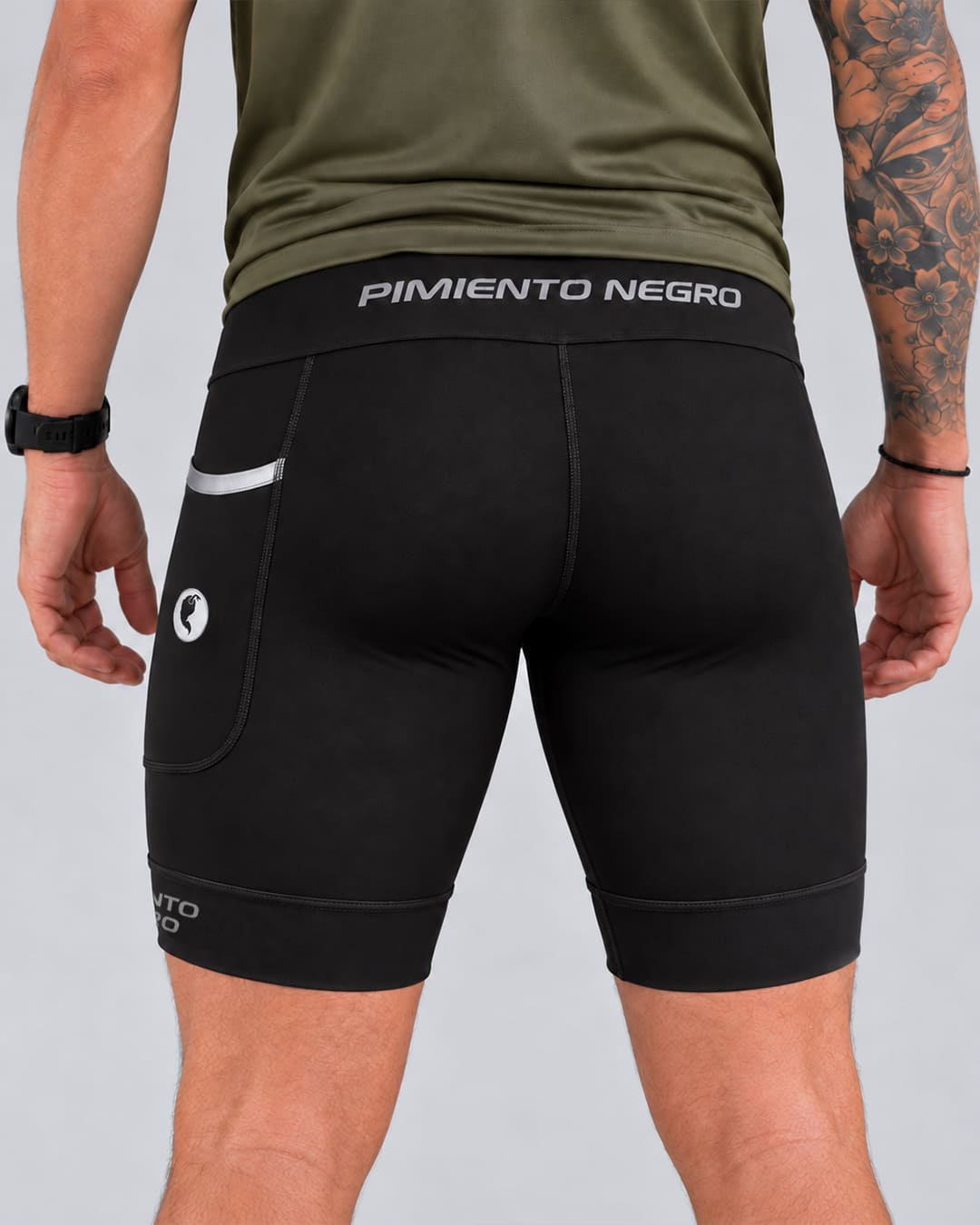 Pimiento Negro - Neptuno compression shorts men - Zwart