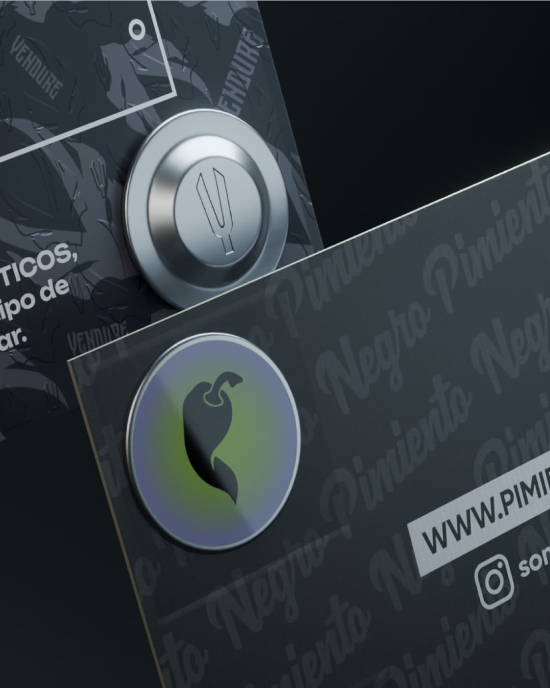 Pimiento Negro - Magnetic bib holders (4 pcs) - Groen