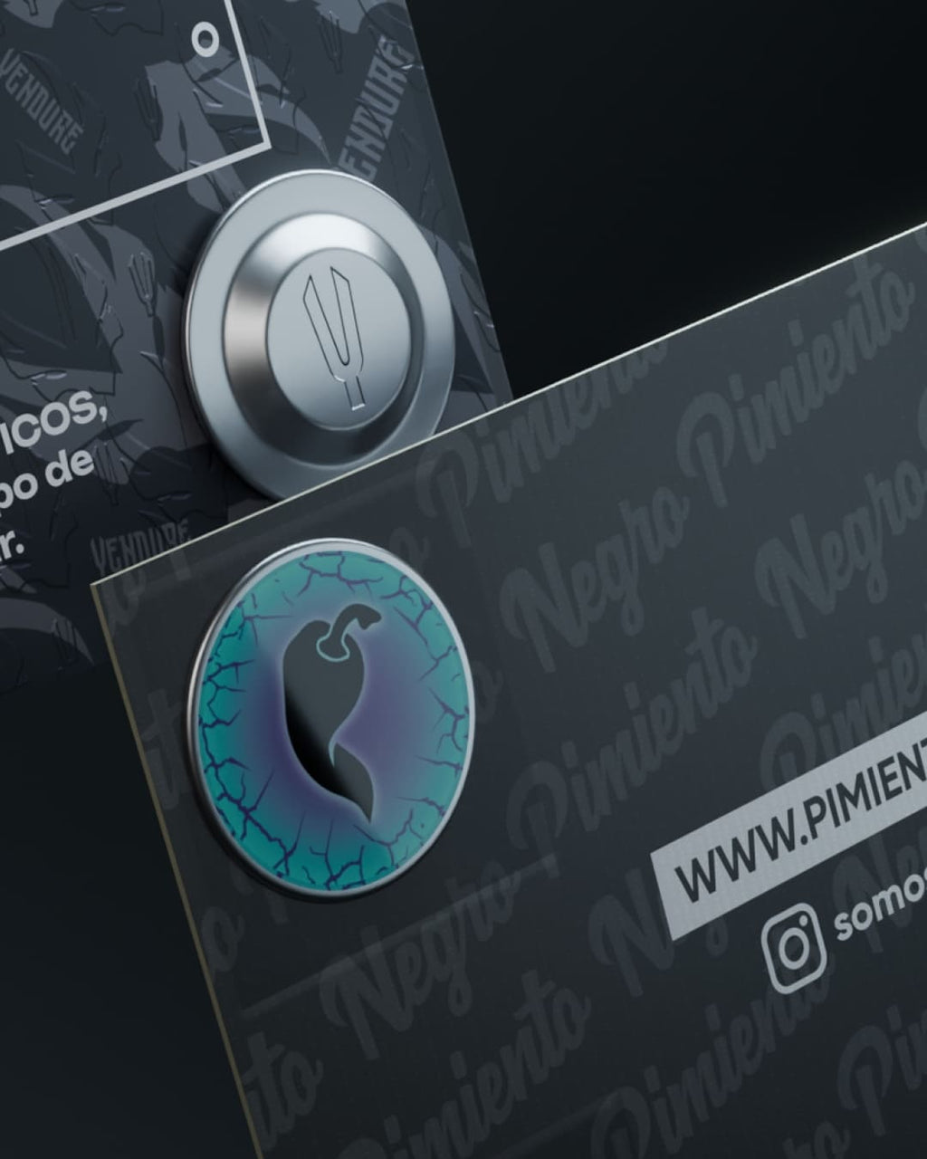 Pimiento Negro - Magnetic bib holders (4 pcs) - Paars
