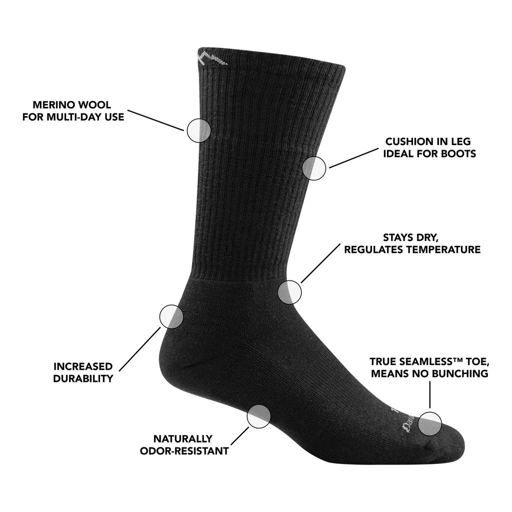 Darn Tough - T4021 Boot Midweight Tactical Socks with Cushion -LEVENSLANGE GARANTIE
