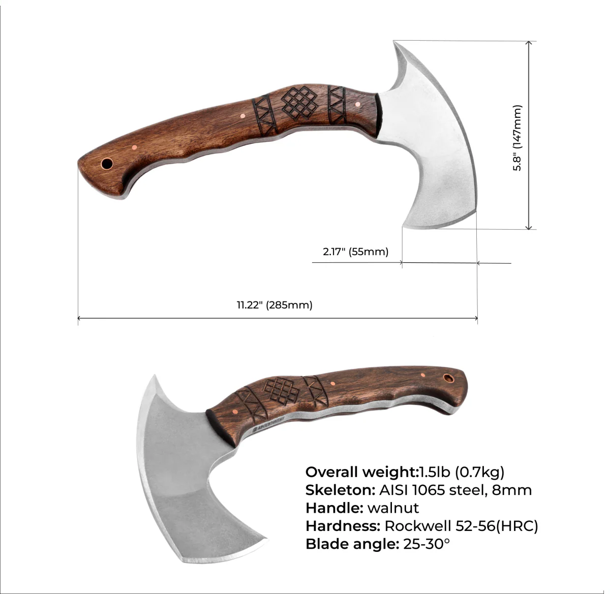 Ancient Smithy - Compact tactical tomahawk "Waya"